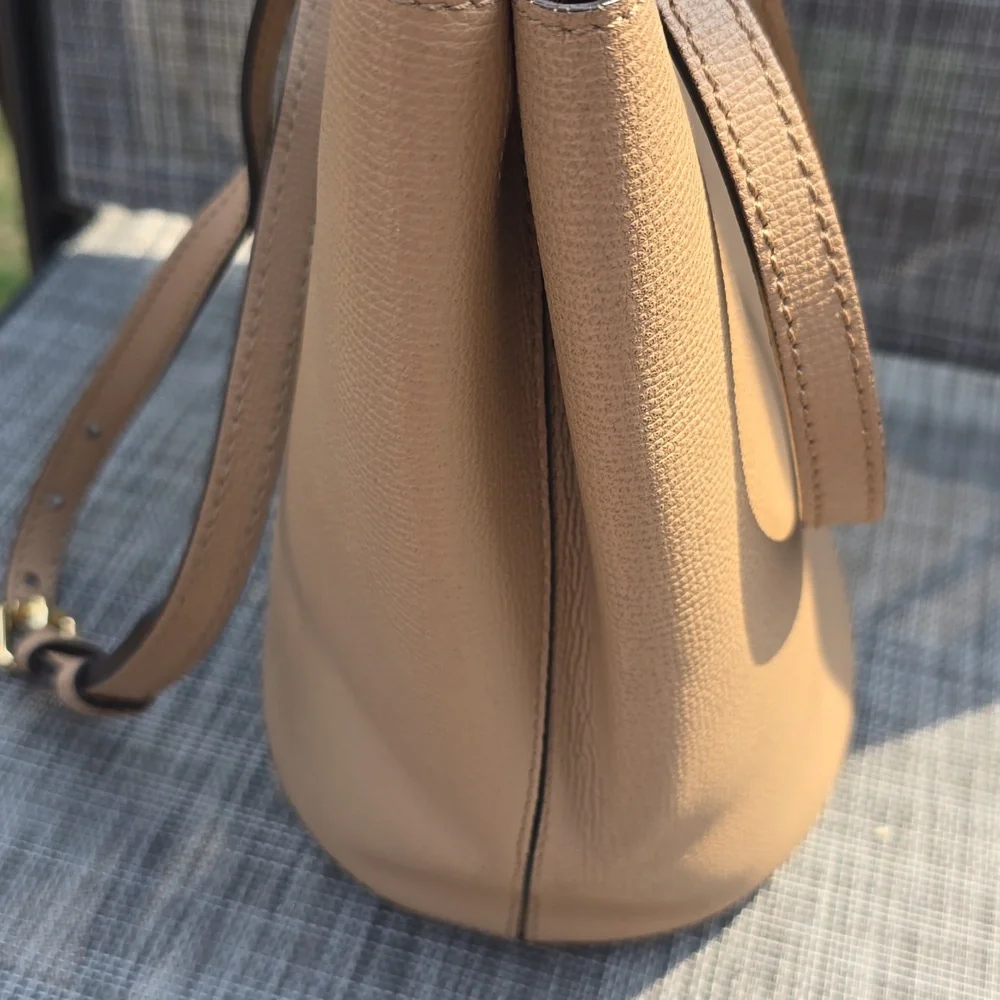 Burberry Haymarket Check Colours Small Lorne Bucket Bag Leather - Picture 11 of 15